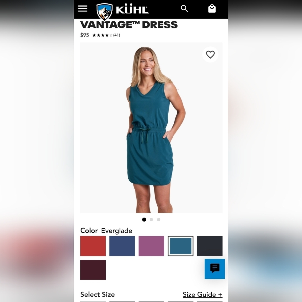 Kuhl M vantage dress Green Sleeveless UPF moisture wick Golf Travel Beach Spring - Picture 13 of 14